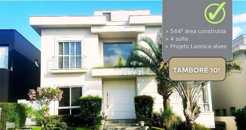 Casa com 4 dormitórios à venda, 544 m² por R$ 7.900.000 - Tamboré 10 - Santana de Parnaíba/SP
