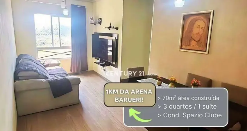 Apartamento com 3 dormitórios à venda, 70 m² por R$ 445.200,00 - Vila Iracema - Barueri/SP