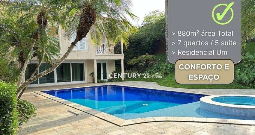 Casa com 7 dormitórios à venda, 696 m² por R$ 11.800.000,00 - Alphaville Residencial Um - Barueri/SP