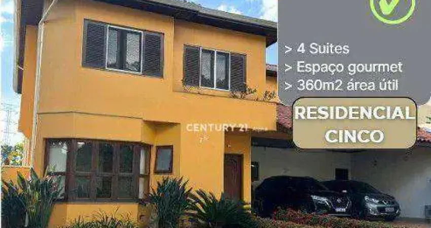 Casa com 4 dormitórios à venda, 360 m² por R$ 2.500.000 - Residencial Cinco (Alphaville)