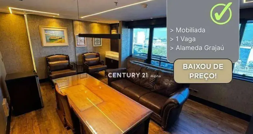 Sala Comercial Mobiliada no Centro - Alameda Grajaú com Restaurante e Auditório