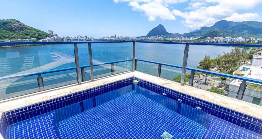 Cobertura duplex na Lagoa com vista deslumbrante.