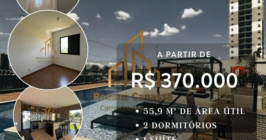 Apartamento à venda |  2 dormitórios | 1 suíte | olhos d’água |56,90 m² |sacada |ribeirão preto |zona sul