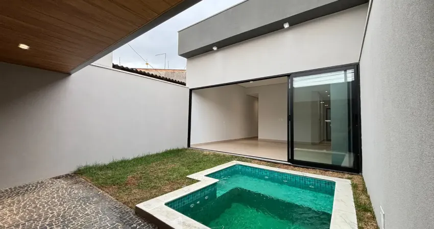 Casa nova com piscina e três quartos no bairro jardim boer em americana-sp