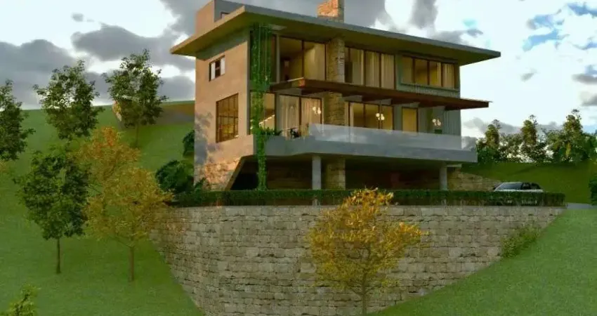 Casa de alto padrão- Onde o Luxo encontra o silêncio das montanhas