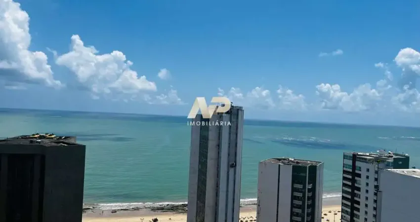 Flat/Studio  com Vista para o Mar, 49m², 1 Quarto, Sala 2 Ambientes,  Lazer e Excelente Localização!