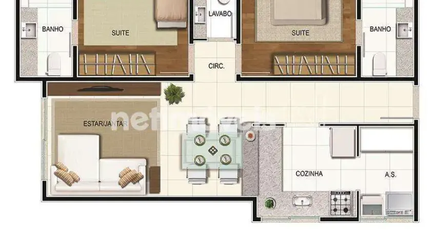 Apartamento com 2 quartos à venda na Anchieta, Belo Horizonte 