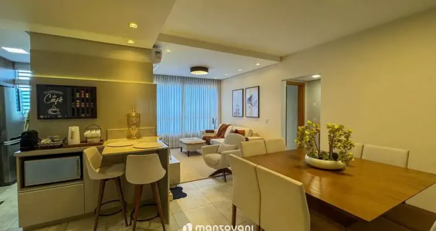 Apartamento mobiliado com 2 dormitórios (1 suíte) e box duplo no Santo Inácio.