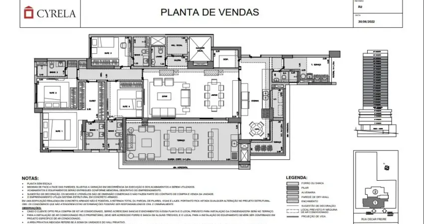 Última unidade à venda no Oscar Freire 1560 – 217m² no 8º andar | Cyrela
