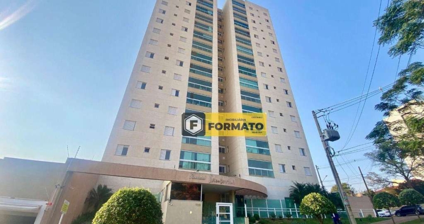 Apartamento com 3 dormitórios (com 3 vagas de garagem individuais) para alugar, 124 m² por R$ 6.406/mês - São Francisco - Campo Grande/MS