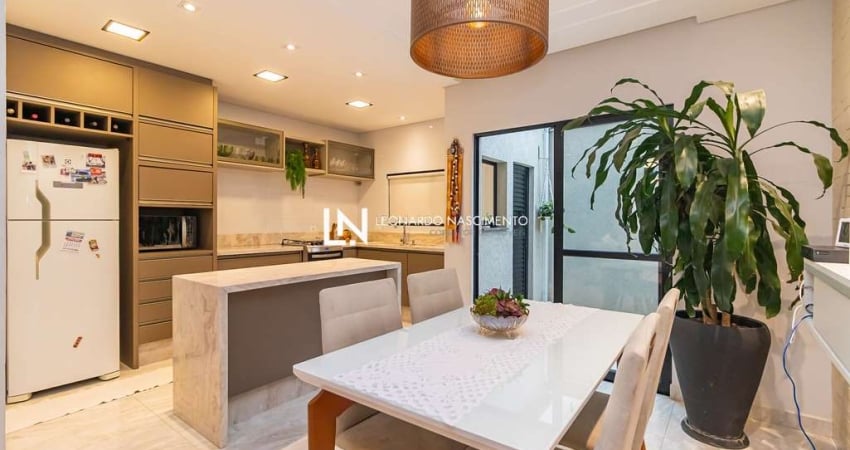 Sobrado 120m² – 3 Quartos – Móveis Planejados e Churrasqueira