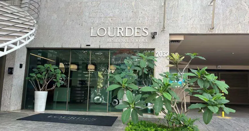 Flat bairro lourdes/bh mobiliado 38m² área útil, 1 quarto, 1 suíte, 1 vaga, centro de conveniência, r$648,000,00