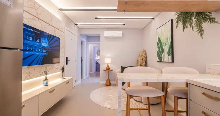 Um apartamento elegante onde a sofisticação encontra o conforto em um lar criado para sua família