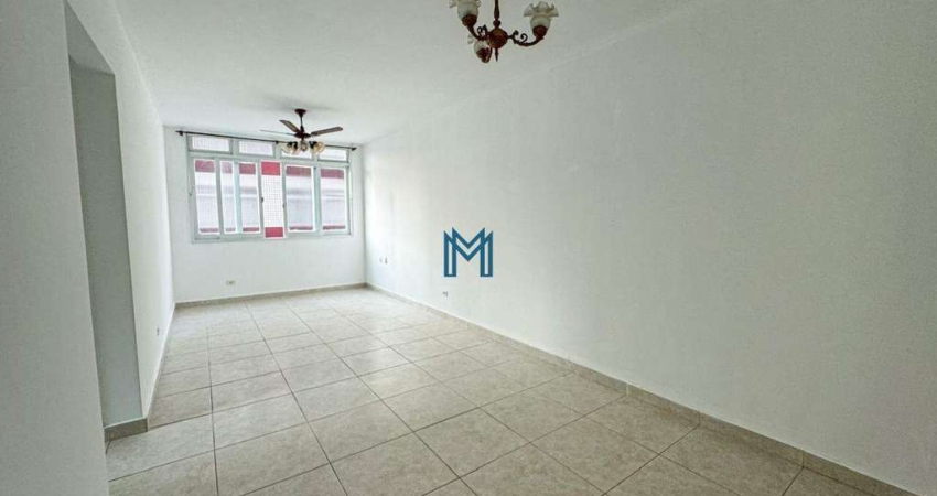 Apartamento com 1 dormitório para alugar, 81m² por R$2.800 mil - Gonzaga - Santos/SP