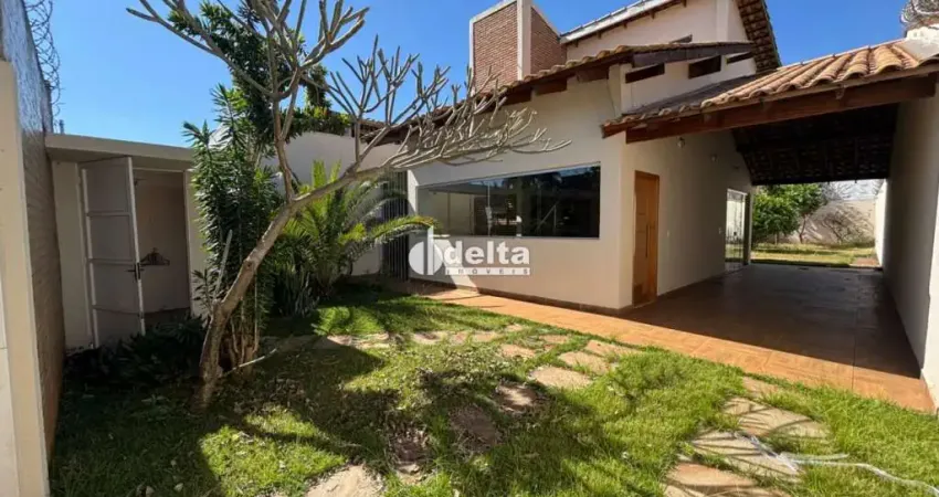 Casa residencial disponível para locação no bairro Jardim Karaiba em Uberlândia-MG.