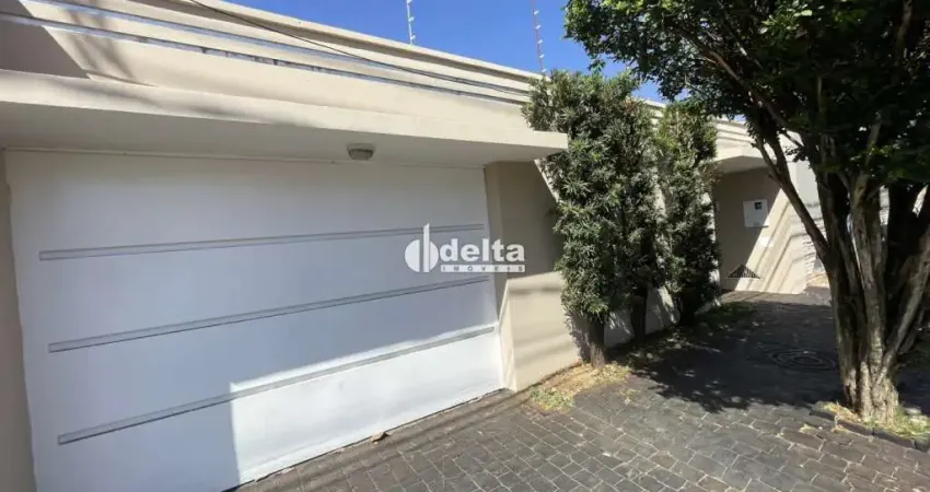 Casa residencial disponível para locação no bairro Jardim Karaíba em Uberlândia-MG.