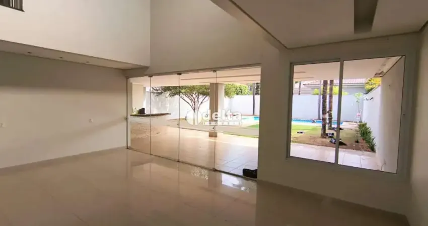 Casa em condomínio com 4 quartos sendo 4 suítes disponível para locação no bairro jardim karaíba em uberlândia - mg.