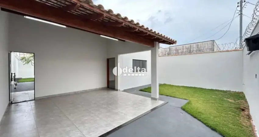 Casa nova residencial com 3 quartos sendo 1 suíte disponível para locação no bairro luizote em uberlândia - mg.