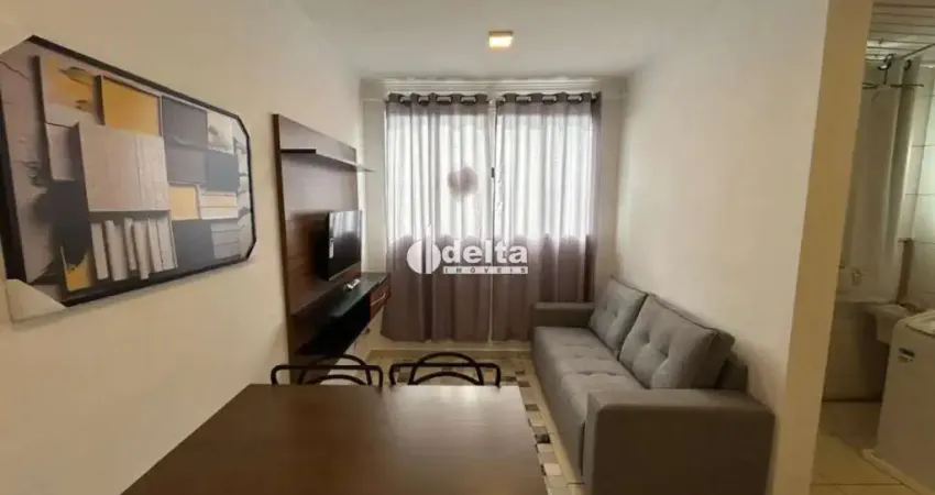 Apartamento mobiliado próximo ao praia clube com 2 quartos sendo 1 suíte disponível para locação no bairro patrimônio em uberlândia-mg