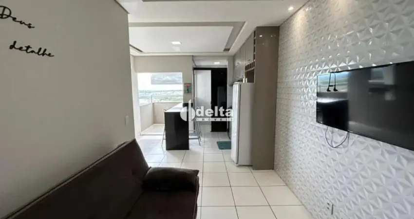 Apartamento mobiliado com 2 quartos sendo 1 suíte, disponível para locação no bairro laranjeiras em uberlândia-mg