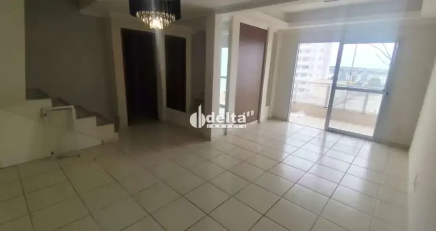 Cobertura com 3 quartos sendo 1 suíte disponível para locação no bairro santa mônica em uberlândia-mg