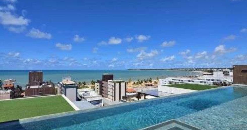 Excelente Cobertura Duplex Mobiliada em Tambaú com 2 Quartos e Jacuzzi, Lazer Completo e uma vista i