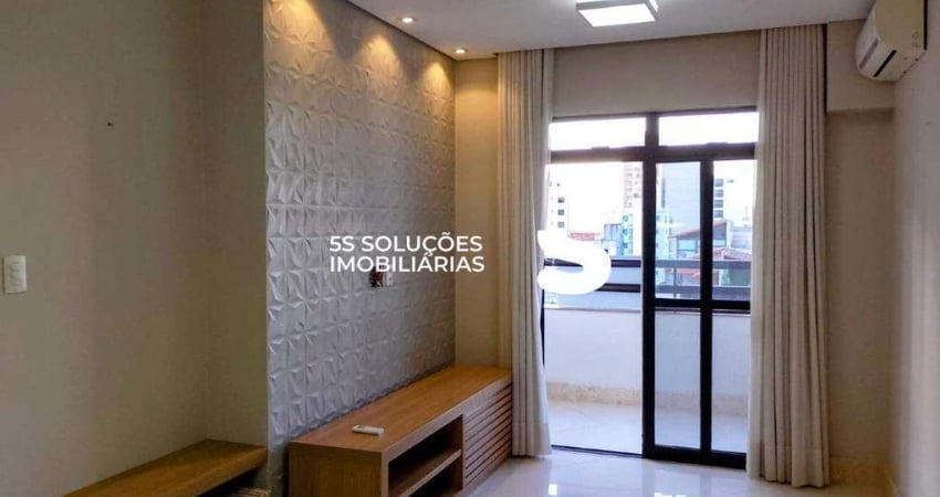 Apartamento de frete, semi mobiliado, 2 quartos, com varanda no Granbery