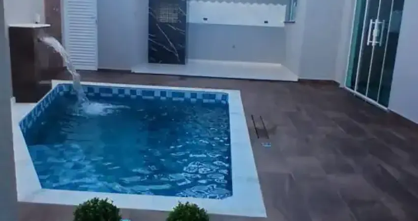 Casa nova com piscina e 02 dormitórios para venda, peruíbe / sp
