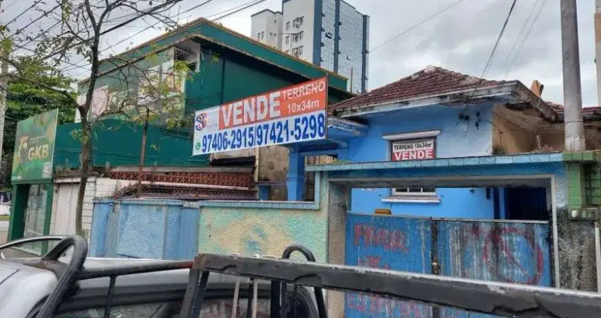 Terreno comercial à venda na Avenida Doutor Pedro Lessa, 1887, Embaré, Santos