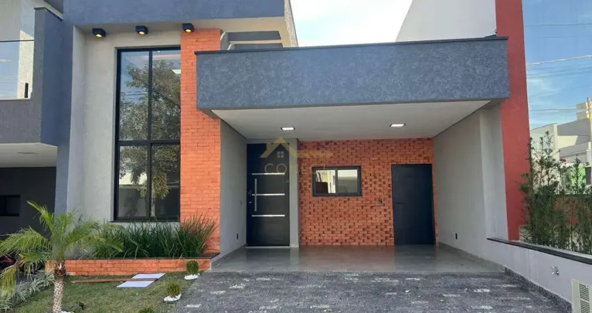 Casa em Condomínio no Jardim Novo Horizonte em Sorocaba, 153m²,  03 dormitórios, 01 suíte , 02 vagas de garagem.