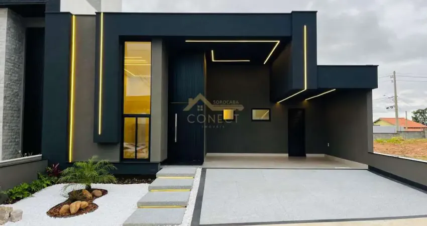 Casa em condomínio no residencial pampulha - sorocaba, 185m², 03 dormitórios, 03 suítes , 04 vagas de garagem.