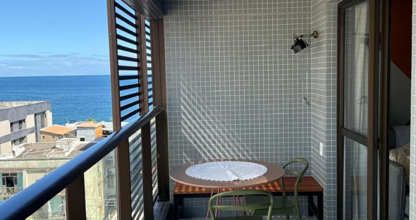 Belíssimo apartamento, nascente, decorado e mobiliado, no Farol da Barra