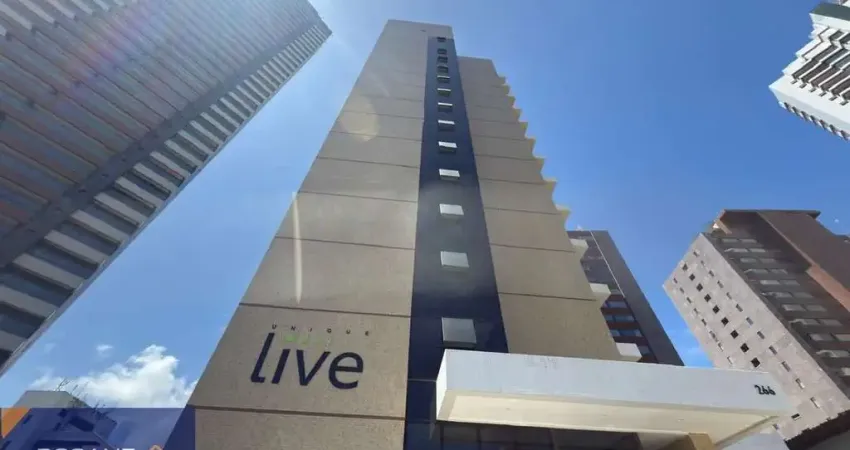 Apartamento com 27m² decorado e mobiliado no caminho das árvores