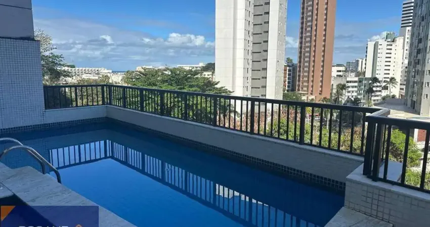 Mar atlântico - belo apartamento com 48m² mobiliado e decorado em ondina