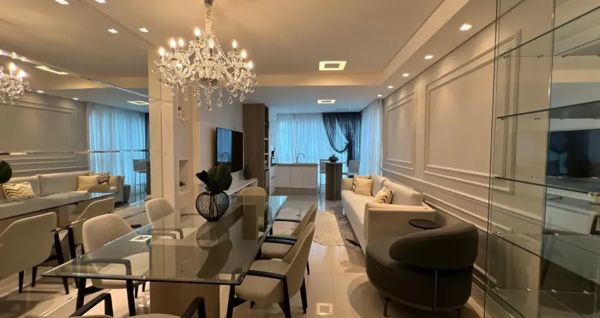 Apartamento mobiliado e decorado com vista para o mar no edifício império das ondas