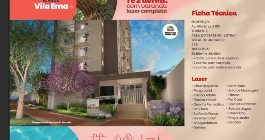 Apartamento com 2 quartos à venda na Avenida Vila Ema, Vila Prudente, São Paulo