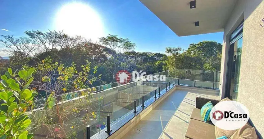 Belíssima casa à venda com 4 suítes e piscina integrada a sauna, condomínio San Marco, Taubaté-SP.