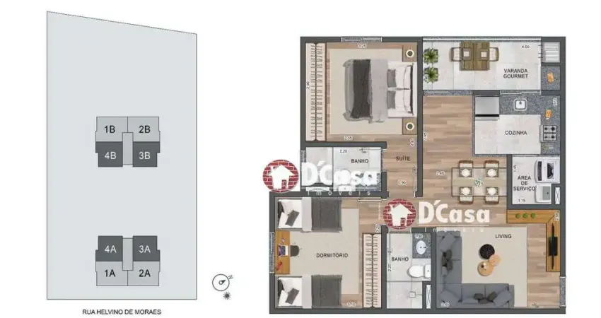 Empreendimento Altos Vila São José, unidades de 64m2, 75m2 e varanda gourmet, bairro Vila São José, Taubaté-SP.