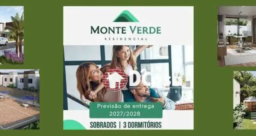 Lançamento Residencial Monte Verde, sobrados com 130m2 de construção, na Estrada Nova de Tremembé, Tremembé - SP.