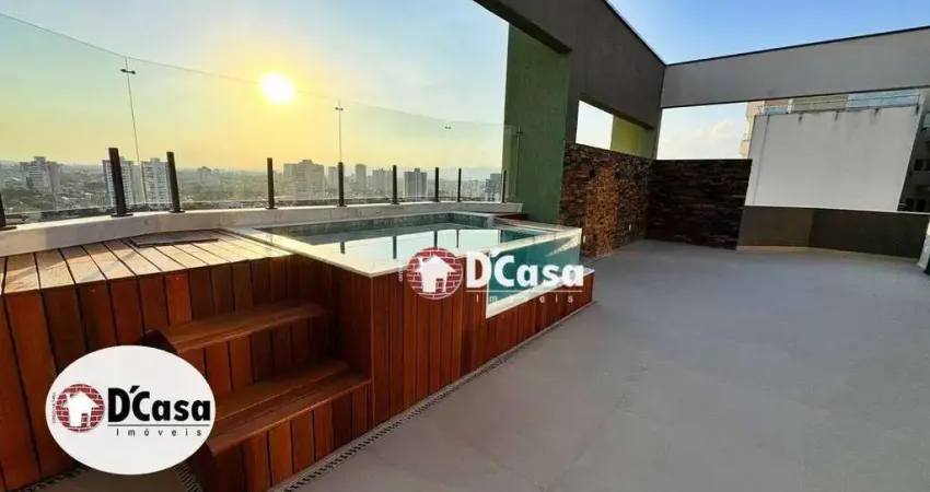 Excelente cobertura à venda de 275m² com terraço gourmet e piscina, no centro, próximo ao hospital regional,  taubaté-sp
