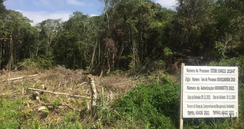 Terreno amplo com 1.600m² no recanto indaiá em itanhaém – escritura, liberação ambiental e lado serra