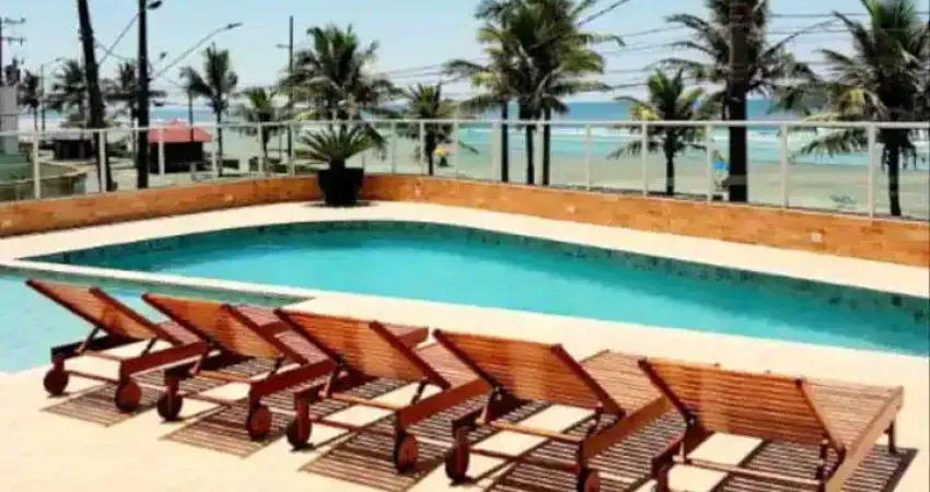 Apartamento frente mar com piscina e 2 quartos em Mongaguá.
