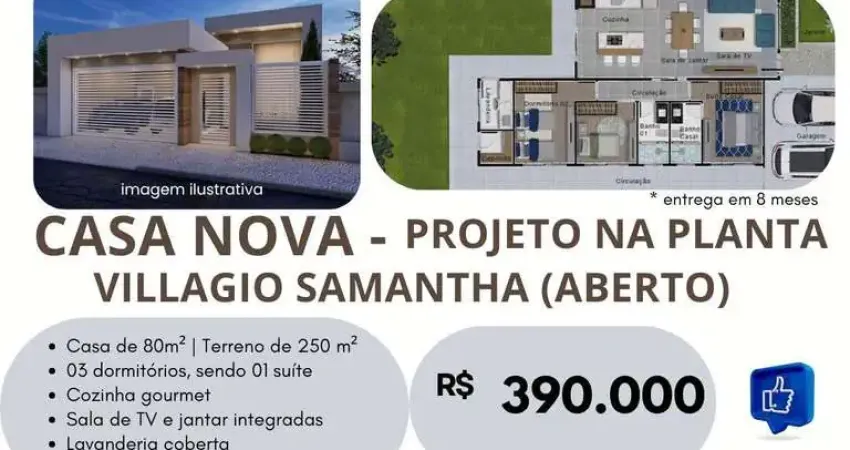 Casa com 3 quartos à venda na Rua Pedro Petrucci Neto, Jardins de Samantha III, Araras