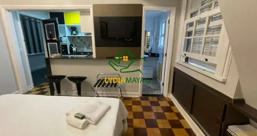 Lm7246 locacao r$ 2.700,00 mais taxas + garagem coberta loft mobiliado totalmente reformado quitandinha petropolis rj