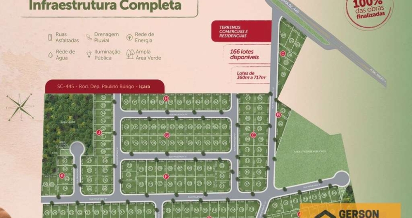 Terreno à venda na Rodovia Paulino Búrigo, Sanga Funda, Içara