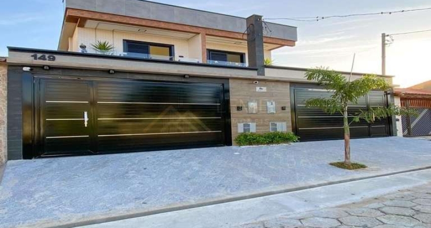 Sobrado Geminado para Venda em Praia Grande, Maracanã, 3 dormitórios, 3 suítes, 2 banheiros, 2 vagas