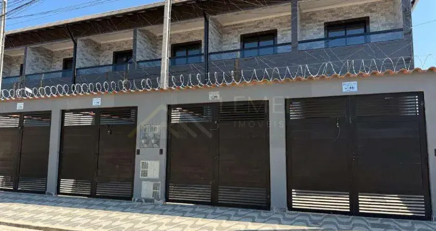 Sobrado em condomínio para venda em praia grande, esmeralda, 2 dormitórios, 1 banheiro, 1 vaga