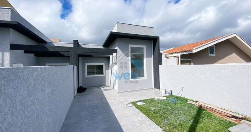 Casas à venda no bairro passaúna, em araucária, com 3 quartos, sendo um suíte, sala, cozinha e banheiro, além de amplo espaço externo.