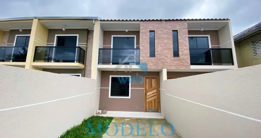 Sobrados em fase inicial de construção na região do vitória régia, no bairro cic, com possibilidade de parcelamento da entrada durante período de obra