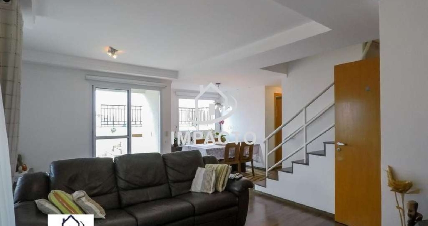 Cobertura com 178m², 3 suítes, 5 banheiros e 2 vagas de garagem.